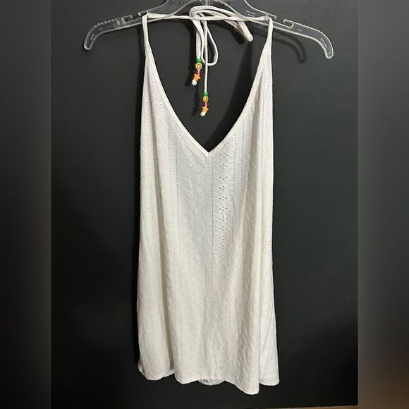 Wild Fable Women's Eyelet Bodycon Halter Dress White NWT XXL - Picture 3 of 8